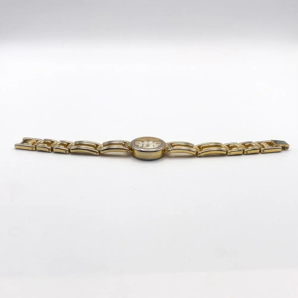 Vintage Ronica Gold Tone Bracelet Watch 6.5”
